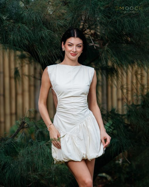 Syiba Cream Mini Dress