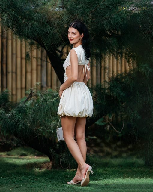 Syiba Cream Mini Dress